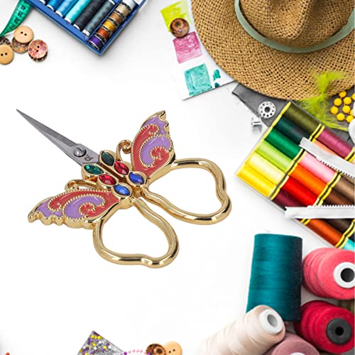 Home Scissors, Incisive Blade Butterfly Appearance Sewing Scissors for DIY Art Work, 3.3 inch Shears Cross Stitch Knitting Scissor