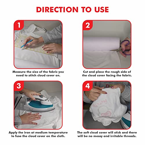 Superpunch Cloud Cover Stitch Backing, White, 14.5 in x 25 yd - color: White, size: 14.5" x 25 yards roll