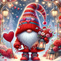 Valentine's Day Stamped Cross Stitch Kits for Beginner, Gnome Love Needlepoint Counted Cross Stitch Embroidery Kits for Adults, 11CT Flowers Dimensions Counted Cross Stitch Patterns Arts Craft Kits - color: Valentine 2