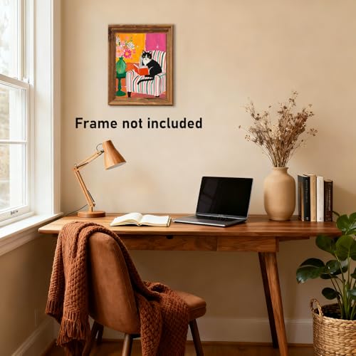 RLTXBUK Cat Cross Stitch Kits, Tuxedo Cat Reading Book Stamped Counted Cross Stitch Kits for Adults, Book Lovers Reader Gifts for Women, Pet Lover Gifts, 11.8x15.8 Inch - color: cat-5