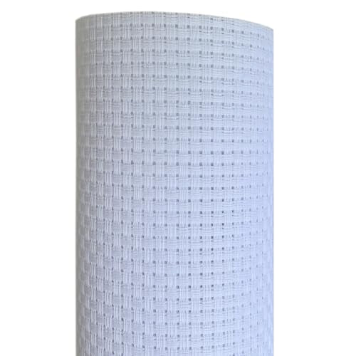 6 Count Aida Cloth Extra-Large Holes Cross Stitch Fabric, White, 59" W x 39" L - size: W59" x L39"