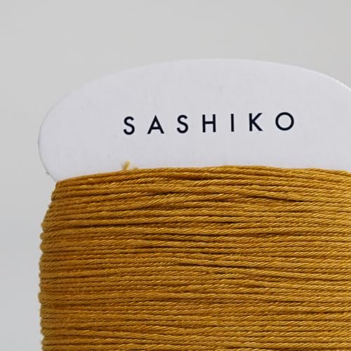 DARUMA Sashiko Thread Card Rolls Set of 3 (32.8 Yards x3) - Sewing & Embroidery, Includes Instruction Manual and Gift Packaging (Thick, Brown Gold) - color: Brown gold, style: Thick