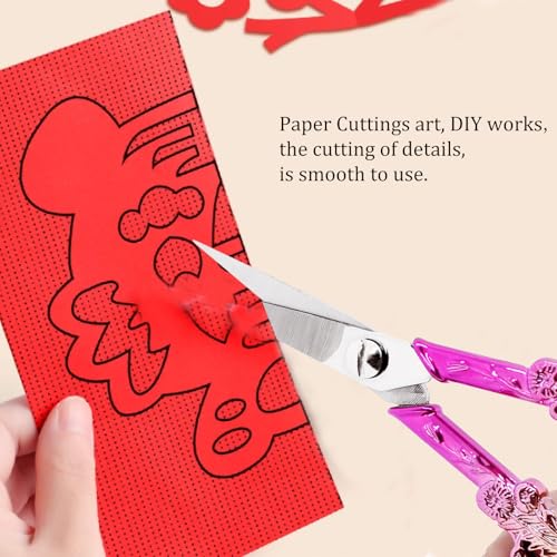 4.5" Professional Stork Scissors, Stainless Steel Shears with Cover - style: Modern