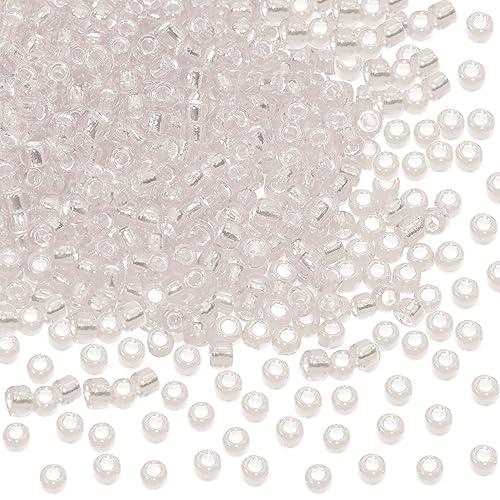 Glass Seed Beads Penta Angel 50g Mini Round Craft Loose Spacer Pony Beads for Earring Bracelets Necklace Waist Bead Jewelry Making（2mm, Silver - color: Silver
