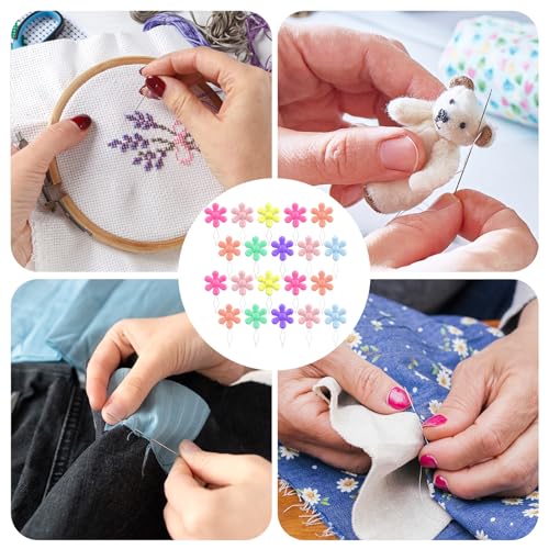 20 Pcs Needle Threaders, Multi-Color Needle Threader Kit, Durable Plastic & Steel Wire, Easy Threading Tool for Hand Sewing Cross Stitch Repair Clothing, Assorted Colors Designed for Mending Clothes