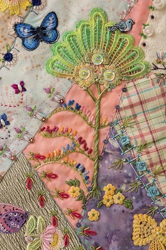 Stunning Stitches for Crazy Quilts: 480 Embroidered Seam Designs, 36 Stitch-Template Designs for Perfect Placement