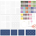 ORIGACH Water Soluble Embroidery Patterns Kit, Geometric & Sashiko