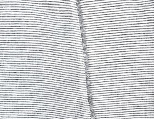 100% Linen Fabric – Lightweight Prewashed – Horizontal Stripe Patterns – Precut Style – Soft & Breathable – 52” Width – by The Linen Lab (Light Khaki 4768, 1 Yard pre Cut) - color: Light Khaki 4768, size: 1 yard pre cut