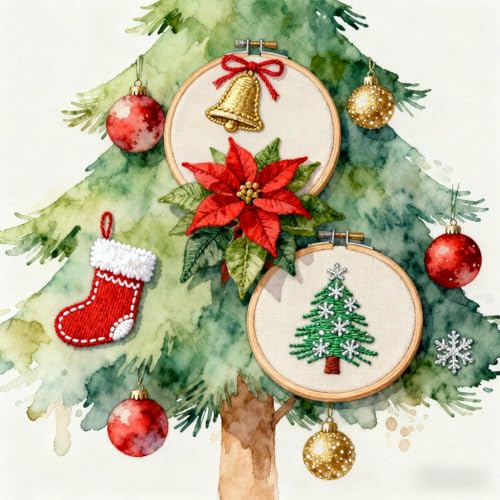 Yorwex 12 Pieces 4 Inch Embroidery Hoops Adjustable Wooden Circle Cross Stitch Hoop Ring for Art Craft Handy Sewing and Christmas Ornaments - style: 4 inch