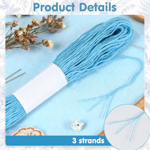 12pcs Sashiko Thread Sashiko Kit Sashiko Skein 262.46 Yards 6 Colors Natural Plant Dyed Sashiko Cotton Embroidery Thread Japanese Quilting & Embroidery Sashiko Kit Supplies 100% Cotton