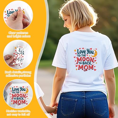 Mother’s Day DTF Transfers Ready to Press, Iron on Decals for T-Shirts - color: Mom644