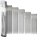 25Pcs Large Eye Sewing Needles, Stainless Steel Yarn Knitting Needles for Handsewing, Repair, Quilting, Embroidery Needles for Crafts, Repair, Quilting Sewing Supplies Kit - color: silver-25pcs