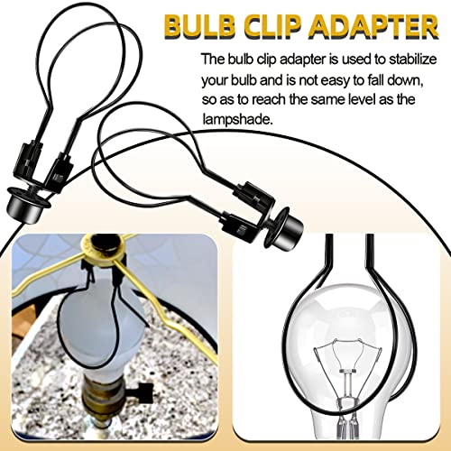 Clip on Lampshade Adapter, Shade Light Bulb Clip Adapter(1 Pcs, Black) - color: Black