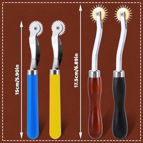 JNENERY 4PCS Tracing Wheel, Stainless Steel Stitch Marking Spacer