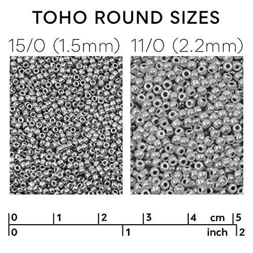 0.35oz (10g) Mix of Small Rocailles, Seed Beads & Bugles 2-10mm TOHO Japanese Glass Beads, Mix TOHO Lavender (Like 3216 - Kimono Lilac) - color: Lilac Kimono Mix - Mixed (2-10mm)