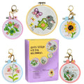 Stamped Embroidery Kit Cross Stitch Luggage Tag Kit Needlepoint Project