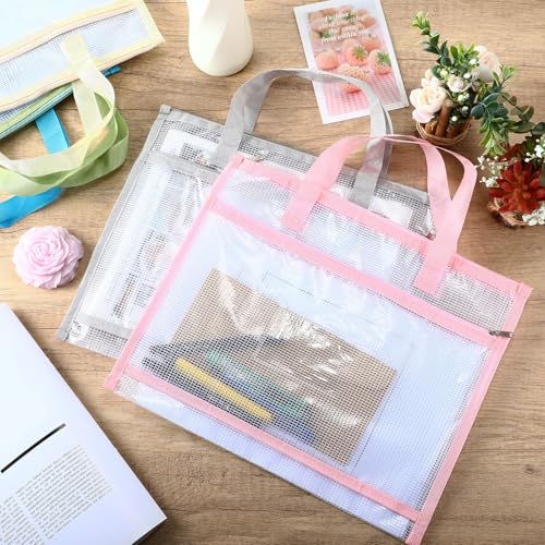 Clysee 5 Pcs Sewing Project Bag 14x11 Needlepoint Organizer, Morandi - color: Morandi