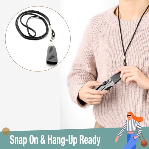 Beaditive Premium Thread Snips - Thread, Yarn, Embroidery Snipper for Sewing, Quilting, Knitting, Jewelry Making - High-Carbon Steel Blades with Protective Cap and Lanyard - color: Black
