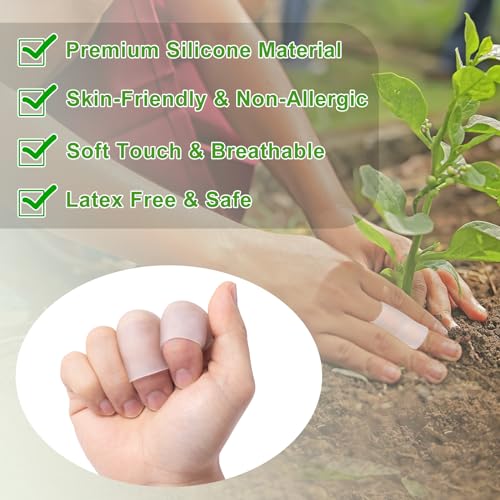 ANCIRS 4pcs Gel Finger Sleeve Protectors, Clear