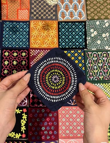 20 PCS Sashiko Templates Plastic Sashiko Stencils 8.3 x 5.9 Inch Geometric Sashiko Patterns Embroidery Sashiko Kit for Crafts Reusable and Hand Quilting Sewing
