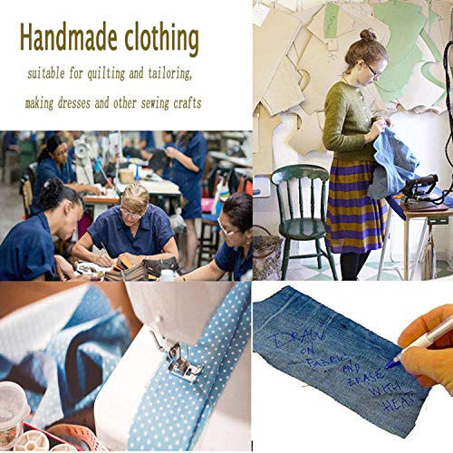 Heat Erasable Fabric Marking Pens with 28 Refills for Tailors Sewing, and Quilting Dressmaking, 4 Colors Heat Erase Pens for Fabrics.
