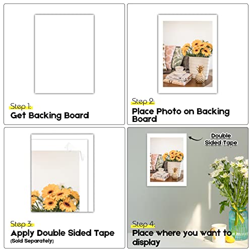 Golden State Art 12x16 White Backing Board, 10 Pack Backer Board for Print - size: 12x16