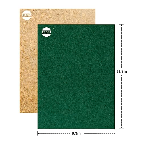 Mesheshe 40PCS Self Adhesive Felt, DIY Self Adhesive Fabric for Art & Crafts, Peel and Stick Felt for Drawer/Jewelry Box Felt Liner, A4 Size (8.3" x 11.8", Green), MSS23-XH-40PCSA4-GREEN - color: Green, size: 40PCS