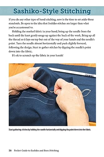 Pocket Guide to Sashiko and Boro Stitching: Carry-Along Reference to Stitches, Tools, and Projects (Landauer) Detailed How-To, 2 Step-by-Step ... History, and More (Craft Pocket Guide)