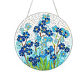 RYMILIE Hanging Diamond Art Kits for Adults Blue Flowers 8x8inch - color: DP04407
