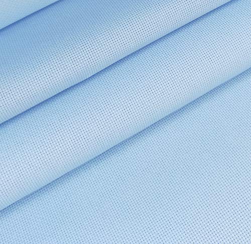 19" x 28" 14CT Counted Cotton Aida Cloth Cross Stitch Fabric (Light Blue) - color: Light Blue