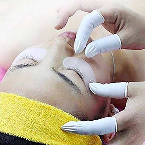 BTYMS 400 Count Latex Finger Cots Small Fingertip Gloves Disposable Finger Rubber Tips Protector Anti-Static - size: Small (Pack of 400)