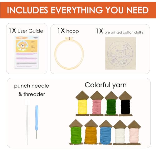 YOYLEAYOY Punch Needle Kit for Beginners (Golden Retriever)