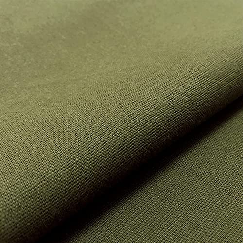 Muslin Linen Embroidery Fabric 21 by 62-Inch Olive Green - color: Olive Green