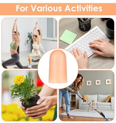Thumb Protector, 20 Pcs Rubber Thumb Protector for Wounds (Skin Color)