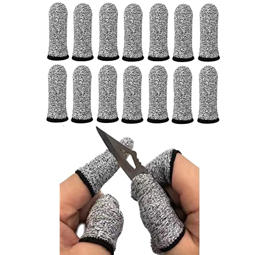 14Pcs Anti-Cut Finger Heavy Reusable Safety Protector Covers for Work - - size: cut finger cots (pack of 14)