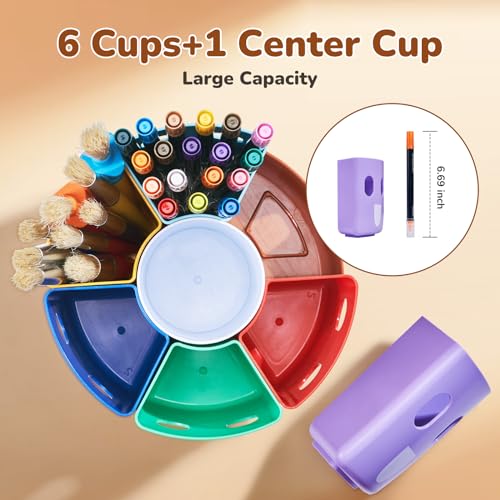 GAMENOTE Rotating Art Supply Organizer, Lazy Susan Caddy, Small - size: Small, 8"d x 5"h