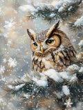 Moohue 14CT Counted Cross Stitch Kits for Adults Printed Stamped Cross Stitch Patterns Kits Cross Stitch Supplies (Winter Animal Owl) - color: Winter Animal Owl