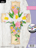 Bucilla Felt Applique Wall Hanging Kit, Floral Cross, Perfect for DIY Arts and Crafts, 89650E