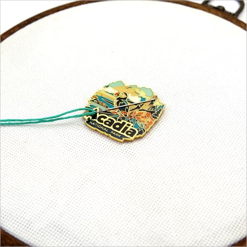 Awesome Pattern Studio Needle Minder Set - Acadia National Park Magnetic Needle Minder. Enamel Pin for Cross Stitch, Embroidery and Craft (Set #2) - color: Set #2