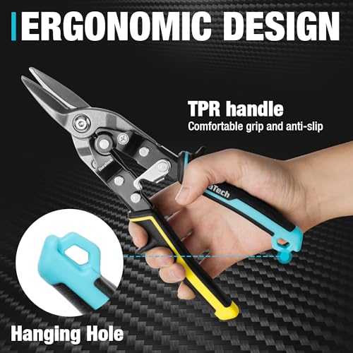 DURATECH 3PCS 10" Aviation Snips Set, Left, Right & Straight Cut - style: Left/Straight/Right