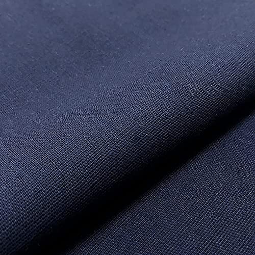 Muslin Linen Embroidery Fabric 21 by 62-Inch Navy Blue - color: Navy Blue