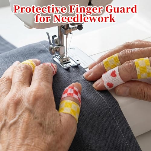 8PCS Crochet Finger Guard - Adjustable Self-Adhesive Thimble Tape