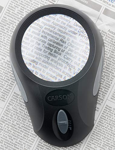 Carson LumiLoupe Ultra 5x LED Lighted Stand Loupe Magnifier with 3 Brightness Settings (LL-88)