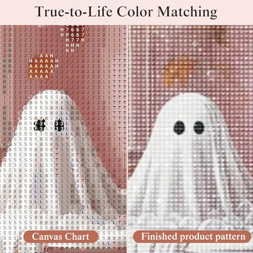 CSZPPQAF Halloween Diamond Painting Kits for Adults,Ghost Diamond Art - color: KM1061-1