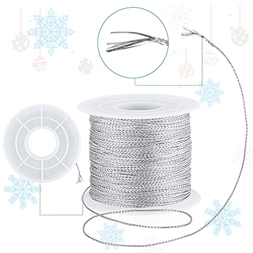 Shappy 440yards x 1mm Metallic Cord Tinsel Rope, Rose Gold Mix - color: Rose Gold Mix