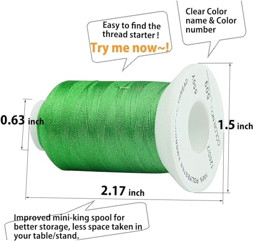 Simthread 40 Colors Polyester Embroidery Machine Thread 500M (550Y) with 10" x 10Y Tear Away Embroidery Stabilizer Kit for Brother Janome Singer Pfaff Husqvarna Bernina Sewing Machines - color: Basic Set