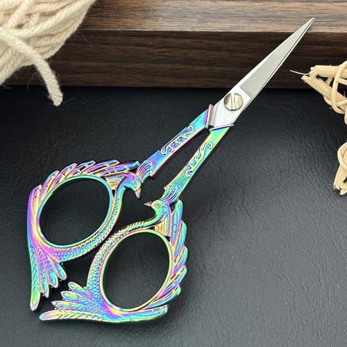 Embroidery Sewing Scissors, Small Sharp Shears - color: Rainbow