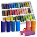 Sewing Thread Set, 39 Colors, 140 Yards Per Spool, Case Included - color: Multicolor