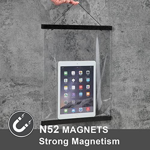 WITCOLOR Magnetic Poster Hanger Frame, 8x10 8x12 8x20 Black Poster Frames Wood Wooden Magnet Hanging Kit for Walls Print Poster Canvas Artwork Diamond Painting - color: Teak Black, size: 8 Inch
