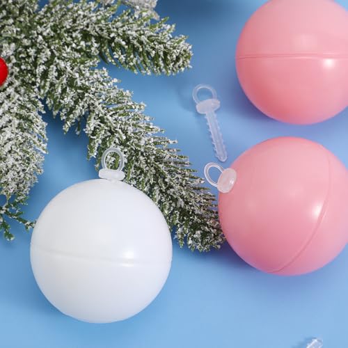 Christmas Foam Ornaments Hanger Caps: 100pcs Foam Ball Snap Locking String String Precut Hanging Ropes Precut Hanging Ropes Fasteners for Christmas Tree Ornament Supply